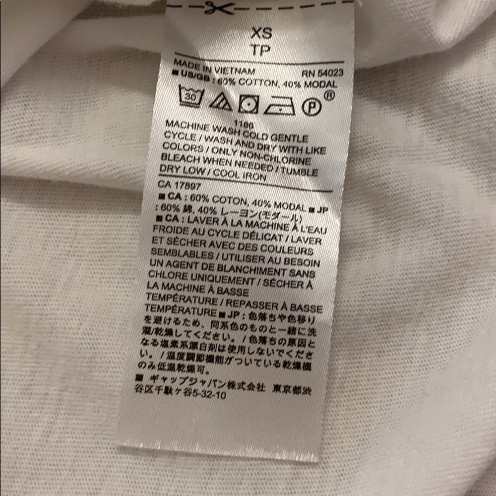 Banana Republic White Looped-End Sleeve Top XS - Picture 3 of 7